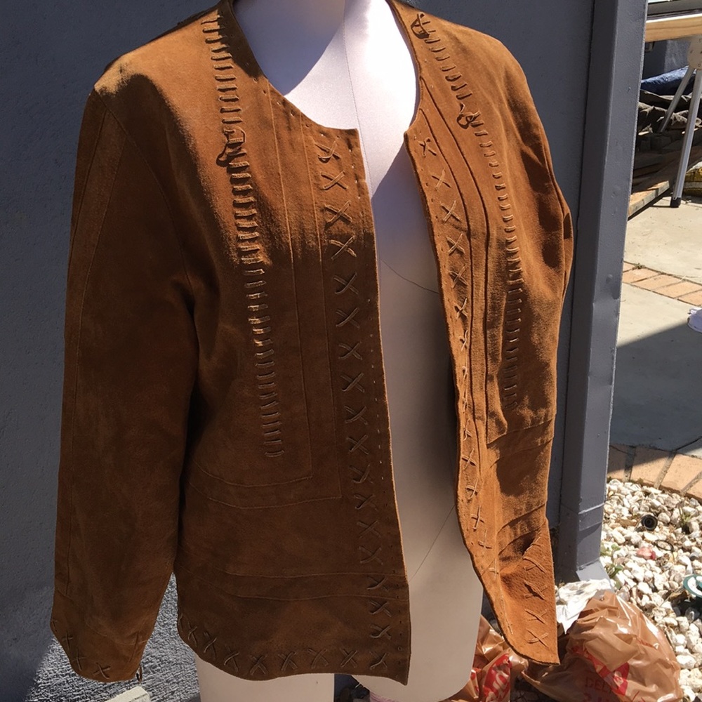 Shell 100% suede/100% polyester Coat - Picture 2 of 7
